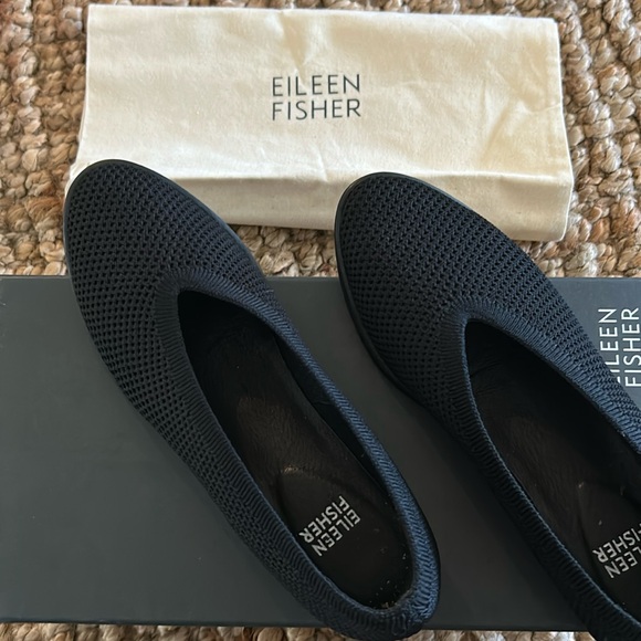 Eileen Fisher HEAVEN-SH New black stretch shoes size 6 1/2 M - Picture 1 of 3